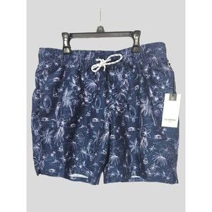 Mens Goodfellow & Co Medium Swim Trunks 7 Inch Inseam Tropical Island Net Lining